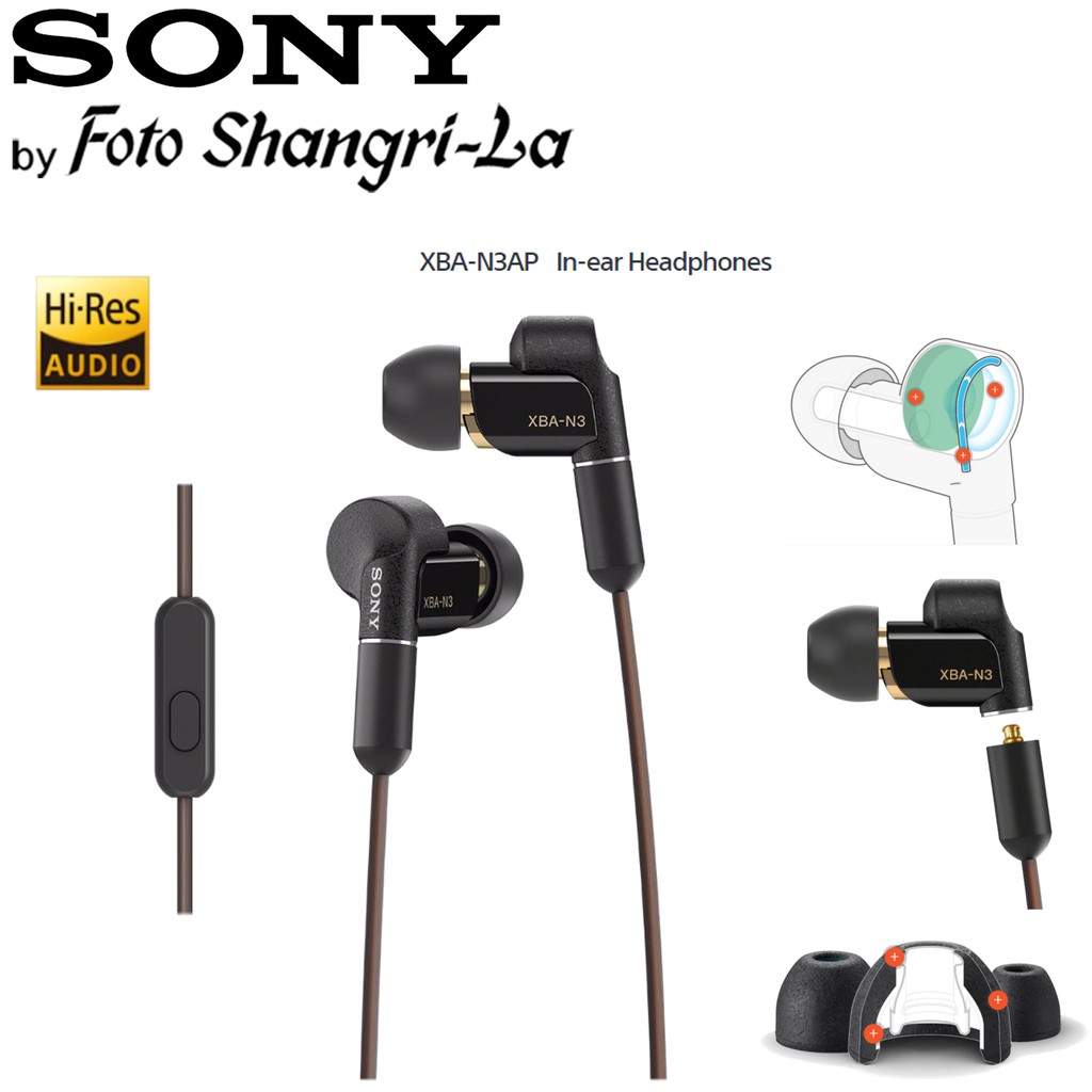 Sony Xba N3ap Hi Res Most Comfortable In Ear Earphone Headphones Shopee Malaysia