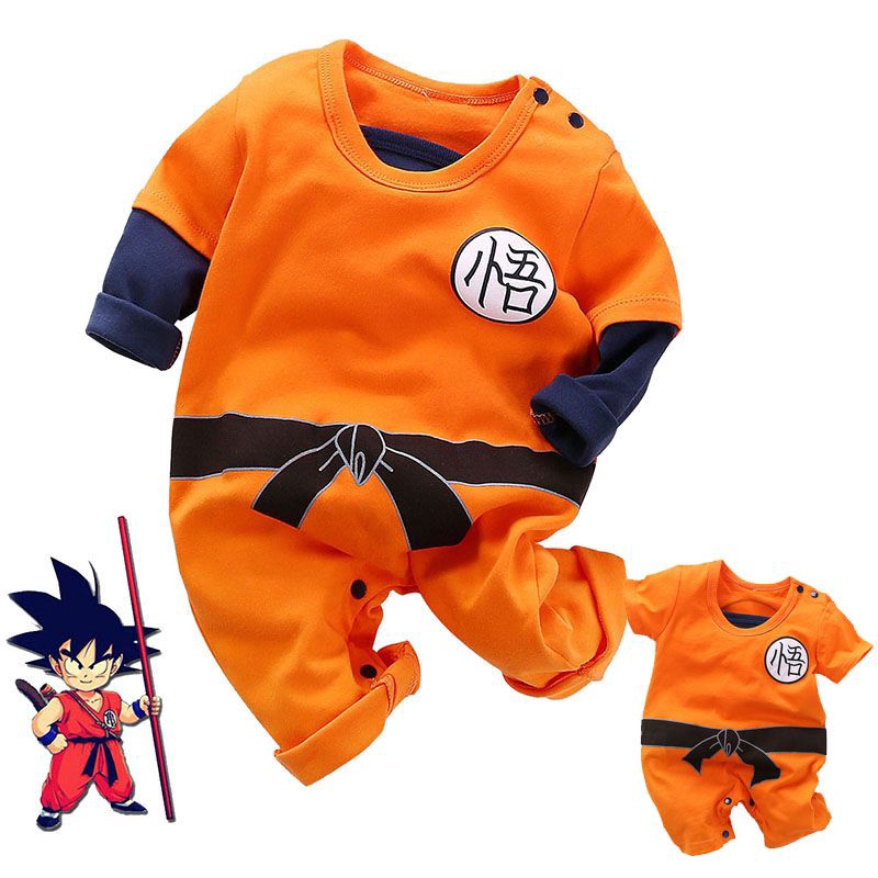 Anime Dragon Ball Z Son GoKu Newborn Baby Cotton Suits Halloween Cosplay  Costume