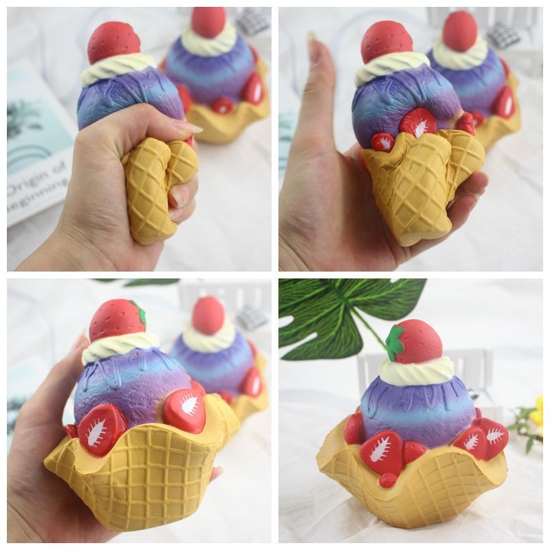 Strawberry sundae model Squishy Slow Rising Cream Scented Squeeze Cute ...