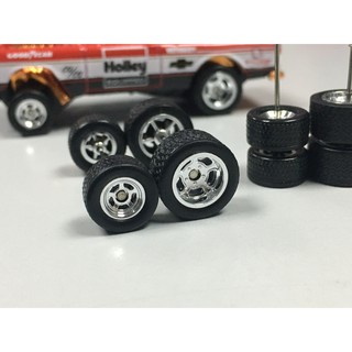 Z37# Hot Wheels Rubber Wheels Tayar Getah Slotted Chrome Gasser Axle ...