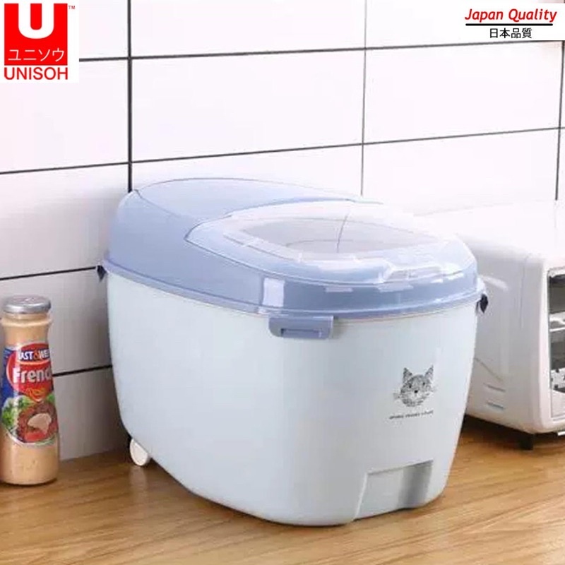 UNISOH RICE STORAGE BOX 10KG_RICE CONTAINER_10KG RICE BUCKET_TONG BERAS_BEKAS BERAS