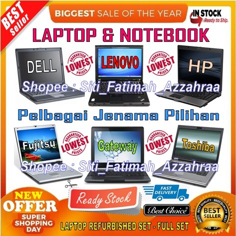 Promosi Laptop Terpakai Notebook Terpakai Terlajak Murah Sementara Stok Masih Ada Shopee Malaysia