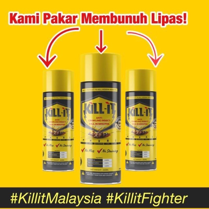 KillIt Spray Bunuh Lipas Dan Serangga Dalam kereta (Expired 10/01/2022