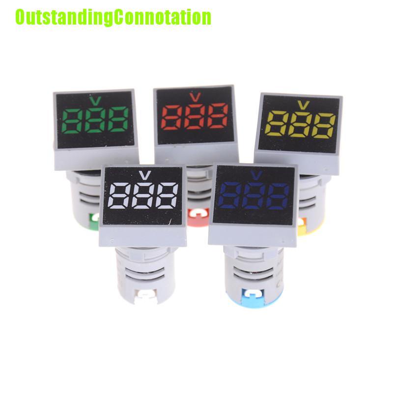 22MM AC12-500V Voltmeter Square Panel LED Digitals Voltage Meter IndicatoHFji 