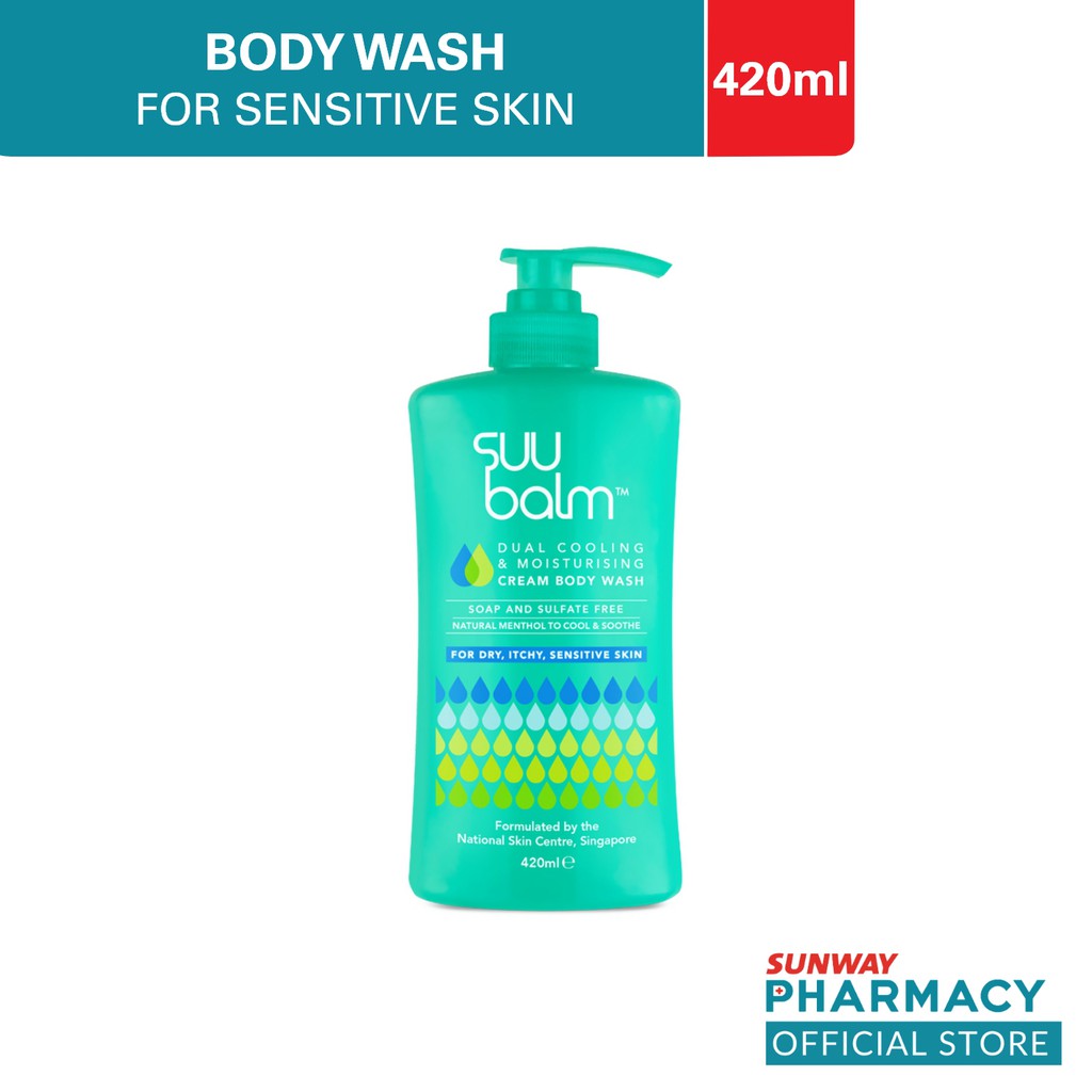 Suu Balm Dual Cooling & Moisturising Cream Body Wash 420ml Shopee