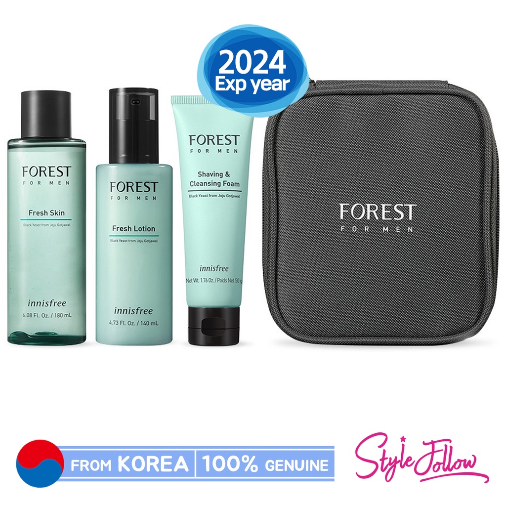 [INNISFREE] Forest For Men Fresh Special Skin Care Set (Include 3 items