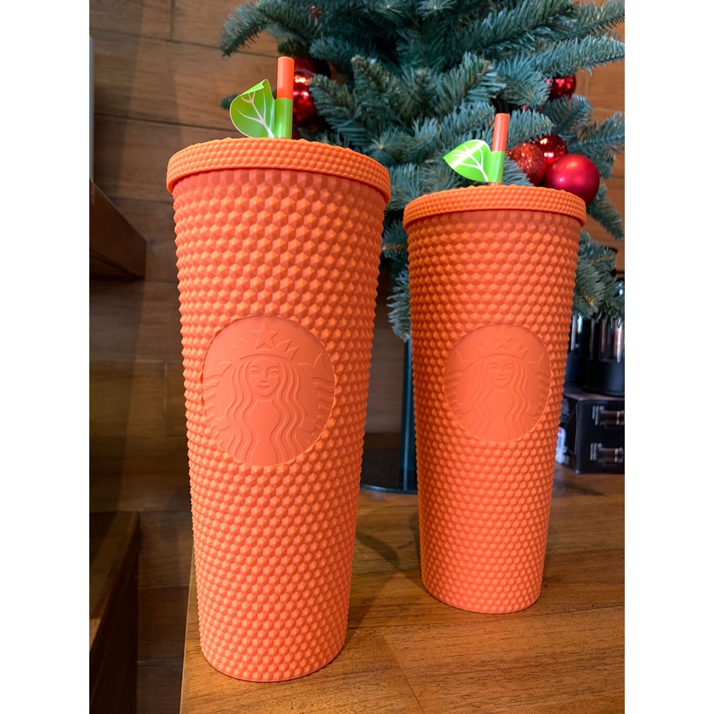 Starbucks Studded Cold Cup Fresh from Indonesia CNY Orange and
