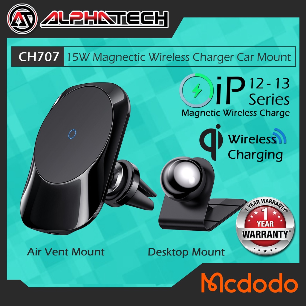 (1 Year Warranty) Mcdodo CH707 Wireless Car Mount Charger, 15W
