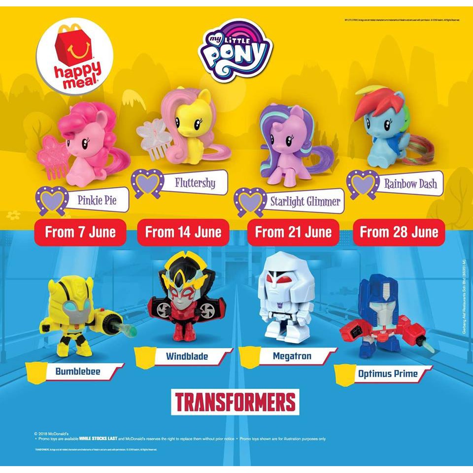 mcdonalds my little pony toys