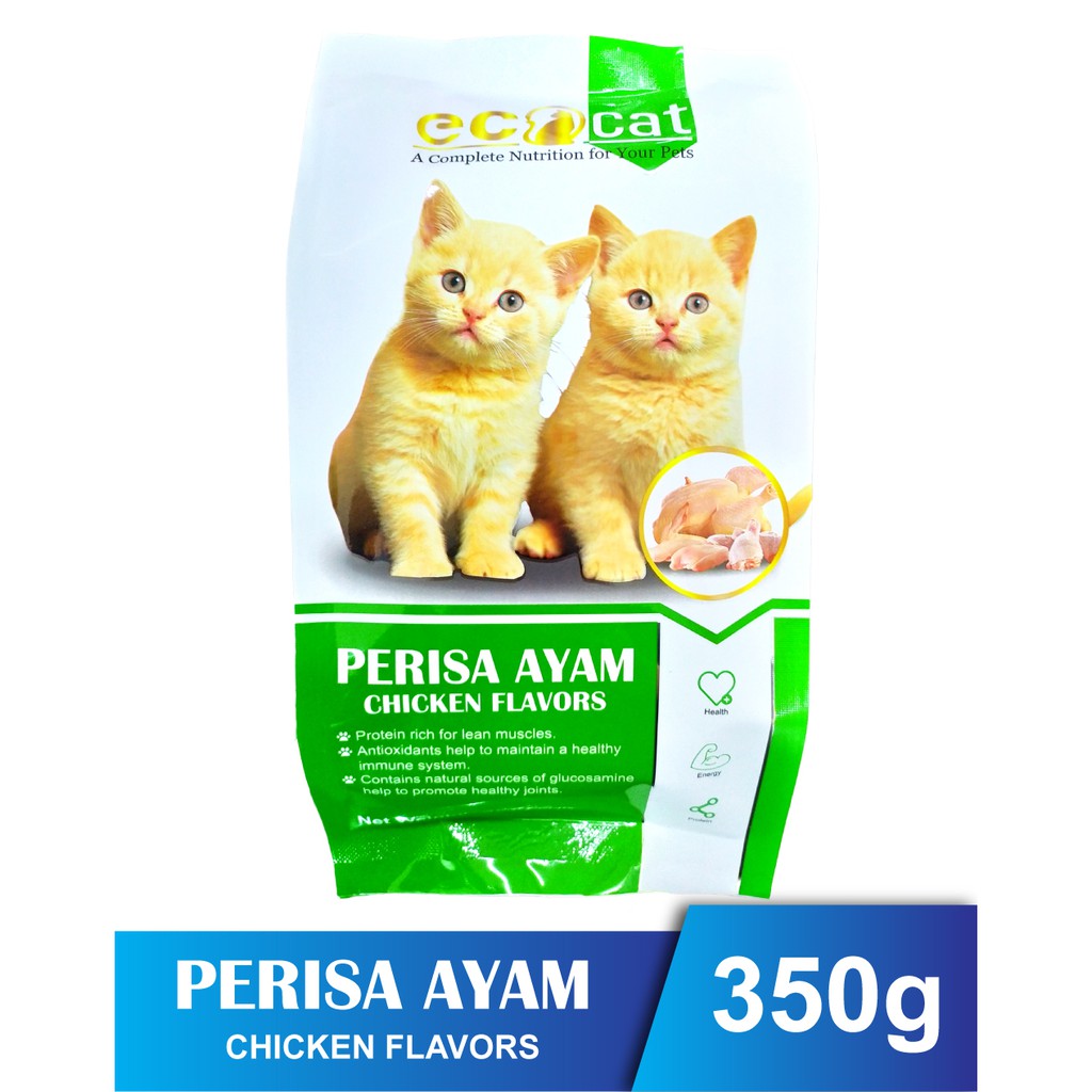 EcoCat Seafood / Chicken Flavors 350g (Makanan Kucing, Perisa 