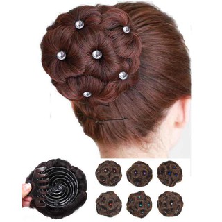 Womens Chignon Synthetic Updo Hairpiece Clip In Hair Buns