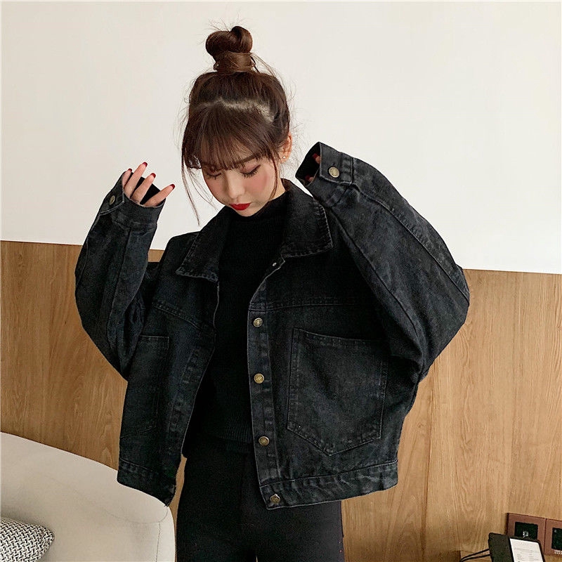 Black Denim Jacket Outfit Shop, 52% OFF 