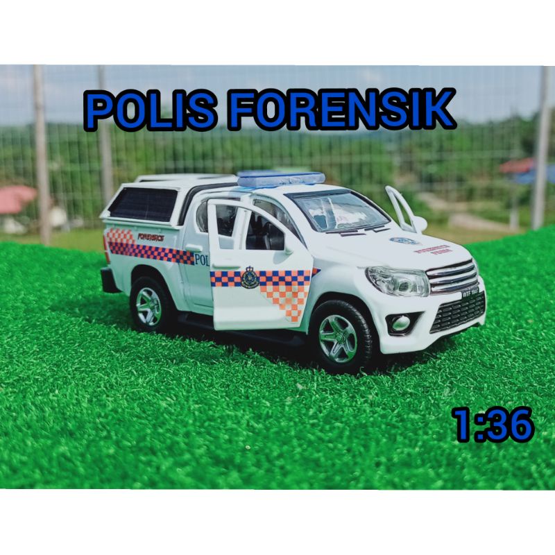 Hilux polis forensik diecast model