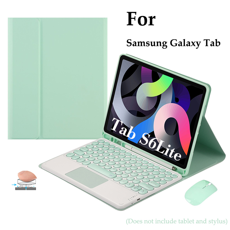 Casing Round keycap Bluetooth Keyboard With Touchpad For Samsung Galaxy ...