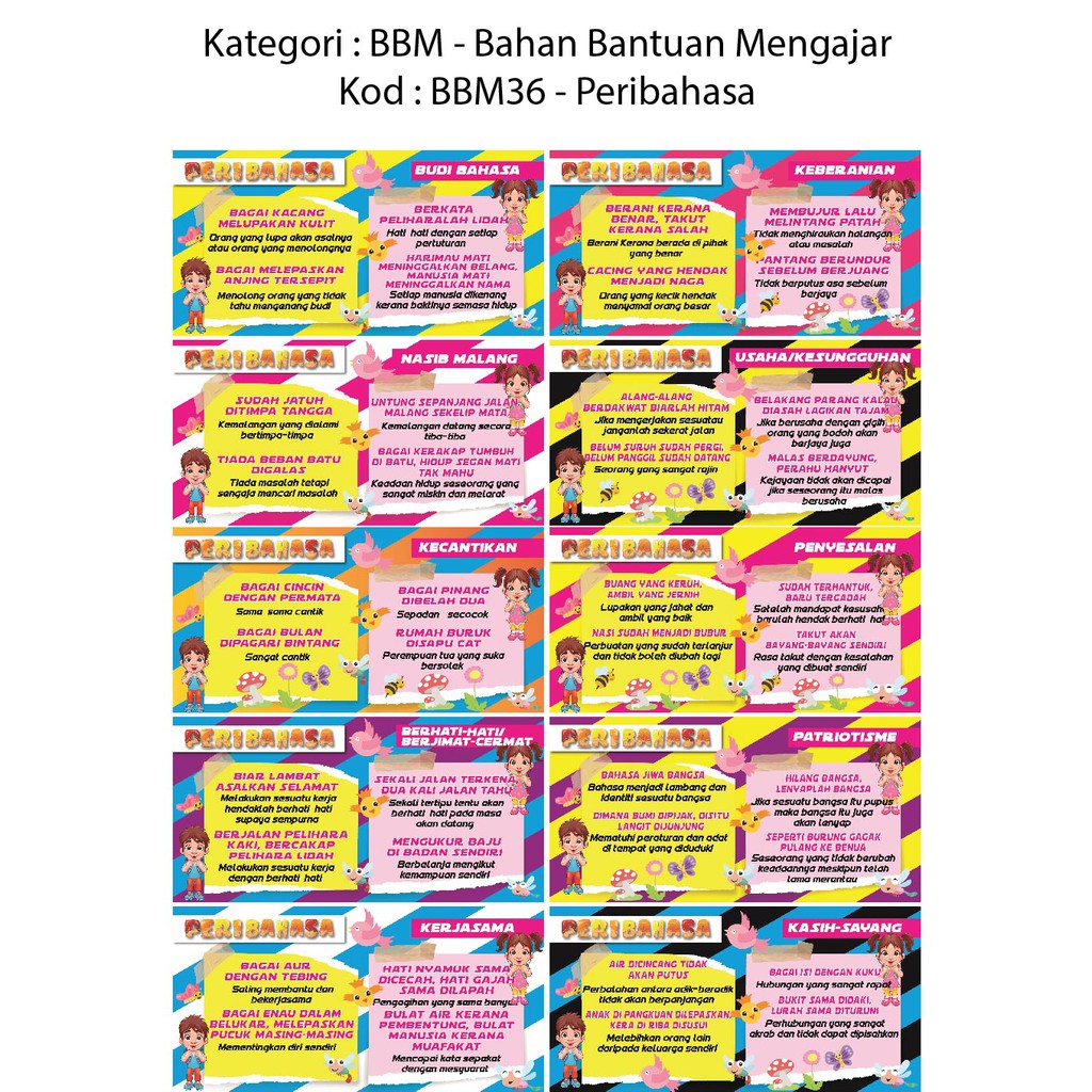 Poster Peribahasa BBM36 | Shopee Malaysia