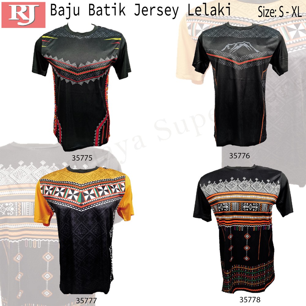  Baju  Batik  Jersey Lelaki  Size S  XL Shopee Malaysia