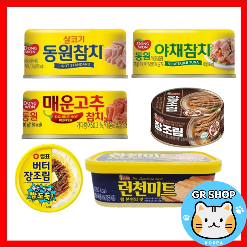 Korean Canned Food Luncheon Meat/Dongwon Tuna/Vegatable Tuna/Double Hot