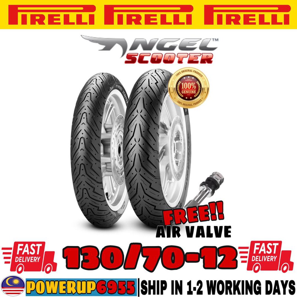 PIRELLI ANGEL SCOOTER TYRE TAYAR 130/70-12 130 70 12 | Shopee Malaysia