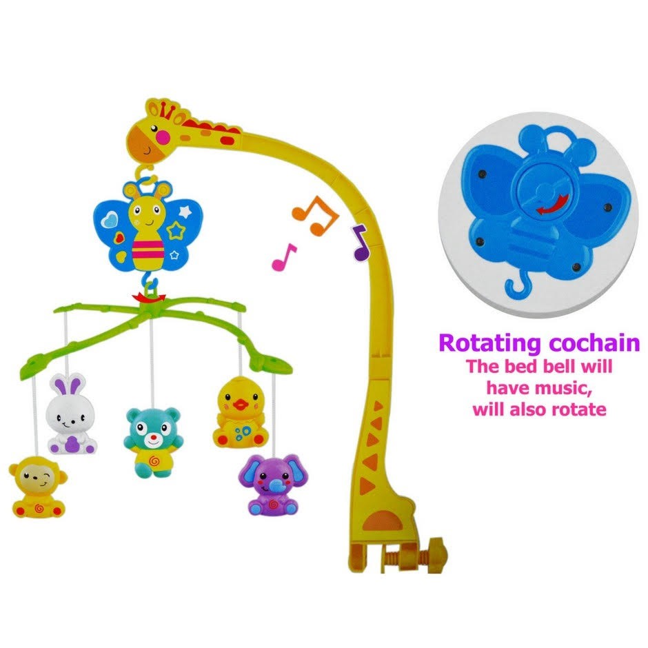 Ready Stock Music Bed Bell Baby Toy For Crib And Baby Cot With