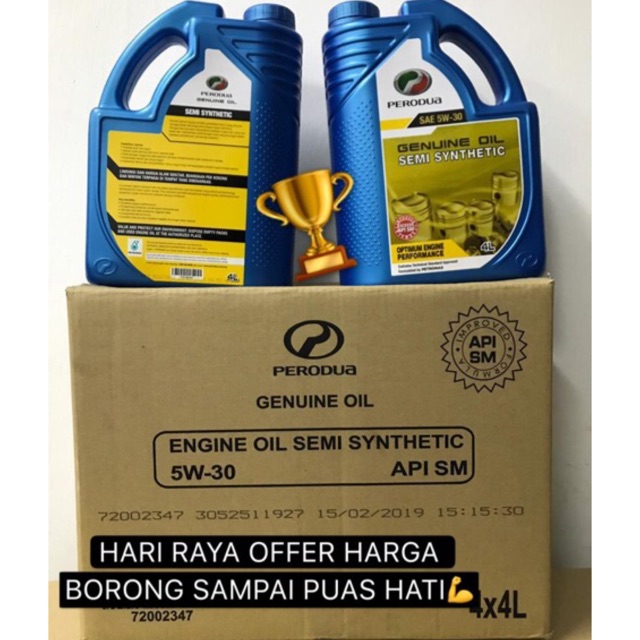 Perodua Genuine Oil Semi Synthetic 5w30 - Drama Korea Club