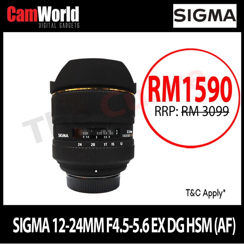Sigma 12 24mm F4 5 5 6 Ex Dg Hsm Shopee Malaysia