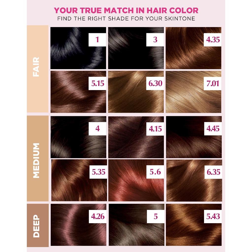 l'oreal paris excellent creme triple care hair color 1 / 3 / 4 /  /   /  /  / 5 /  /  | Shopee Malaysia