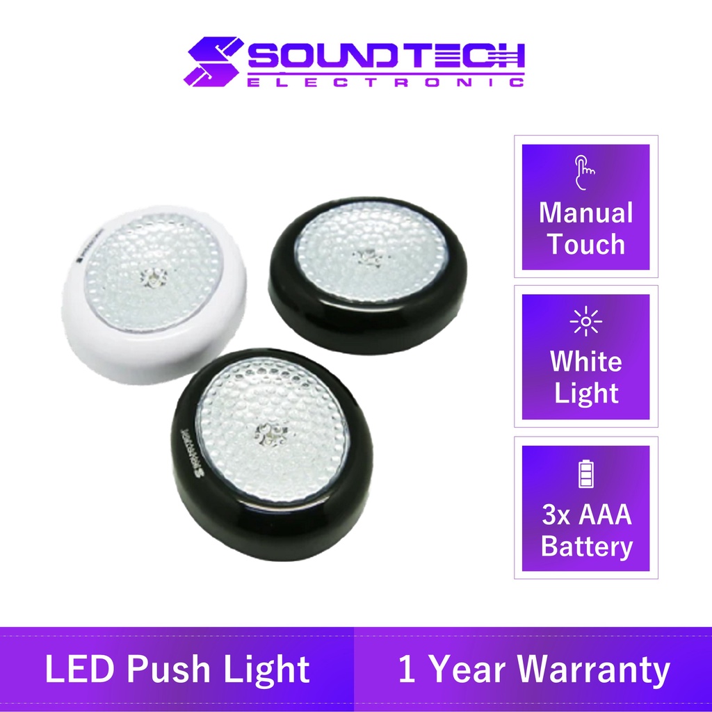 Soundteoh LED Stick Wall Push Light PL8303 (3PCS IN 1) Wardobe Light