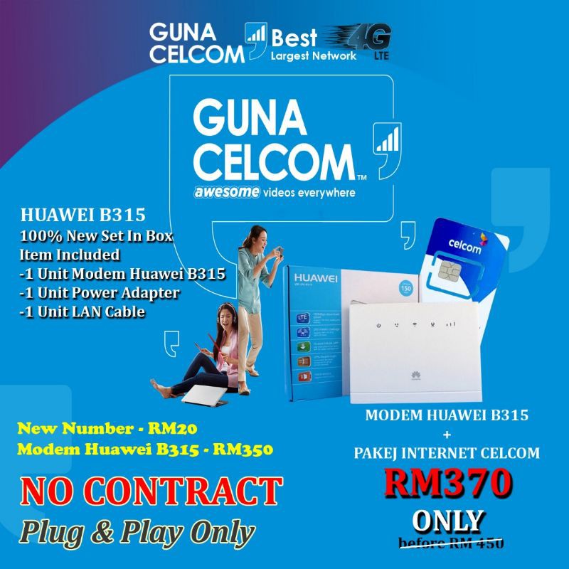 Home Wifi Celcom Mega Unlimited 98 128 158 Shopee Malaysia
