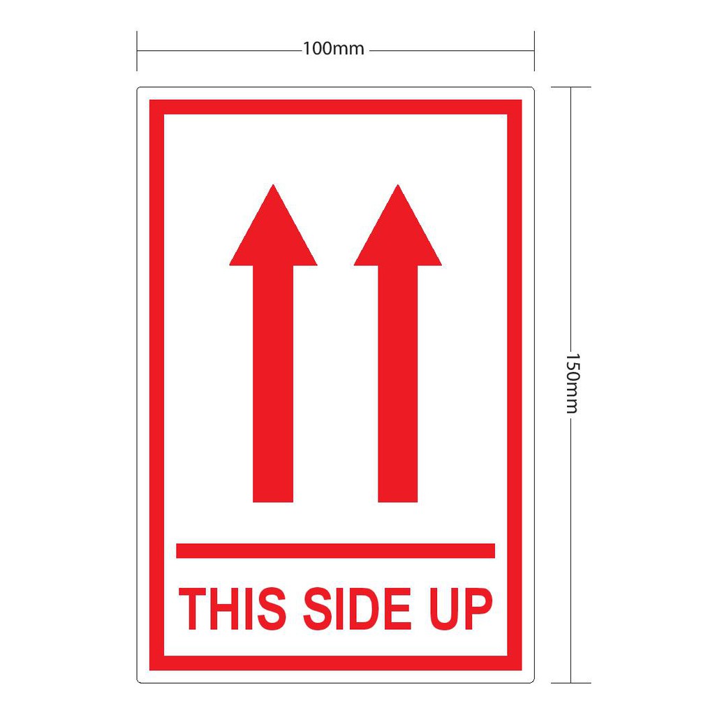Ready Stock Large Size THIS SIDE UP Sticker 100 mm x Ready Stock Large Size THIS SIDE UP Sticker 100 mm x