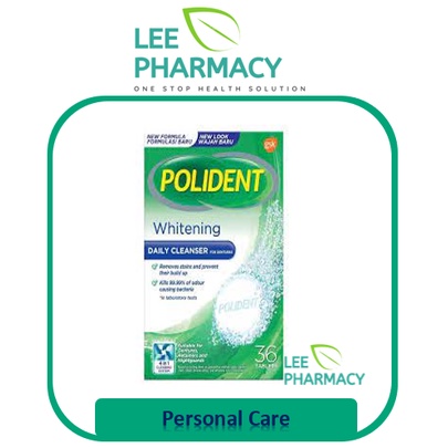 Polident Whitening Daily Cleanser Tablet 36's [Personal care][Oral Care]