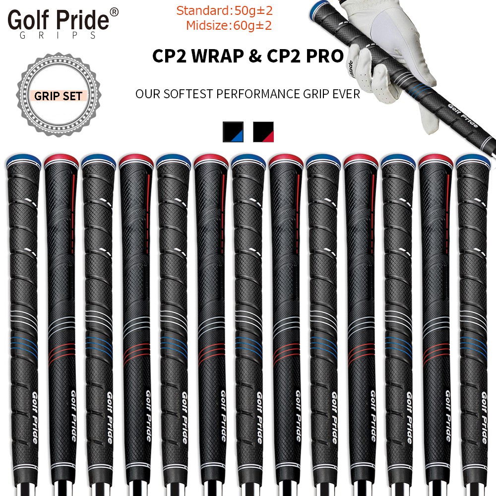 Golf Pride CP2 Pro and Wrap Rubber Golf Grips Standard/Midsize Club