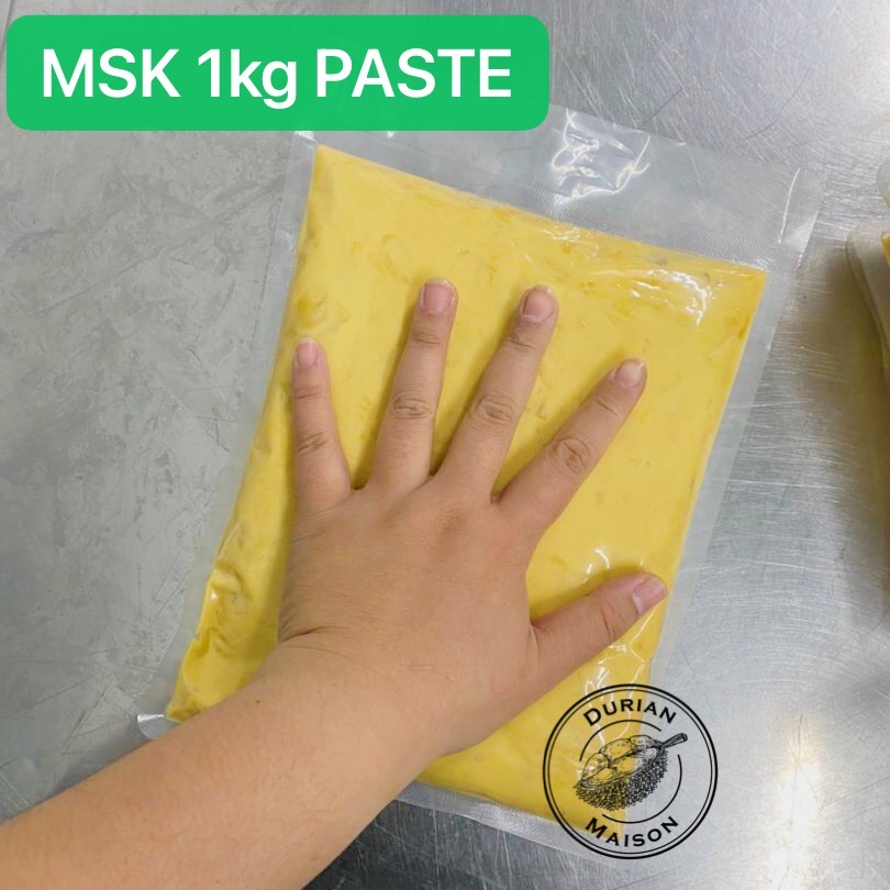 [1kg] 100% pure Durian Paste Musang King D197 halal ready stock frozen isi durian kl/selangor/peninsular Malaysia 榴莲泥猫山王