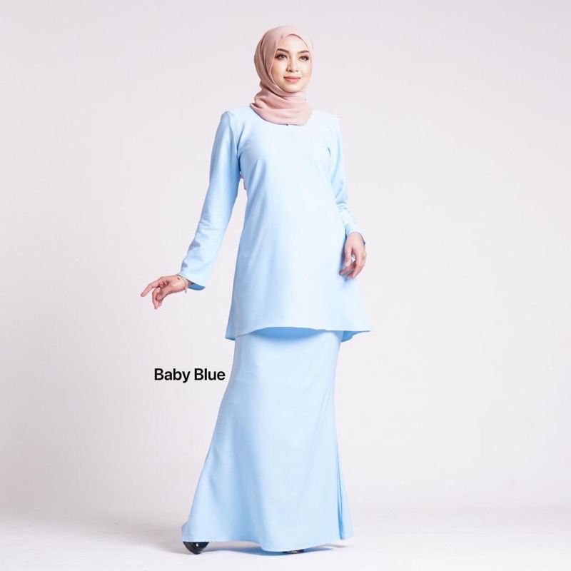 Baju Kurung Modern Plain Muslimah Wear by Aisha Boutique | Shopee Malaysia