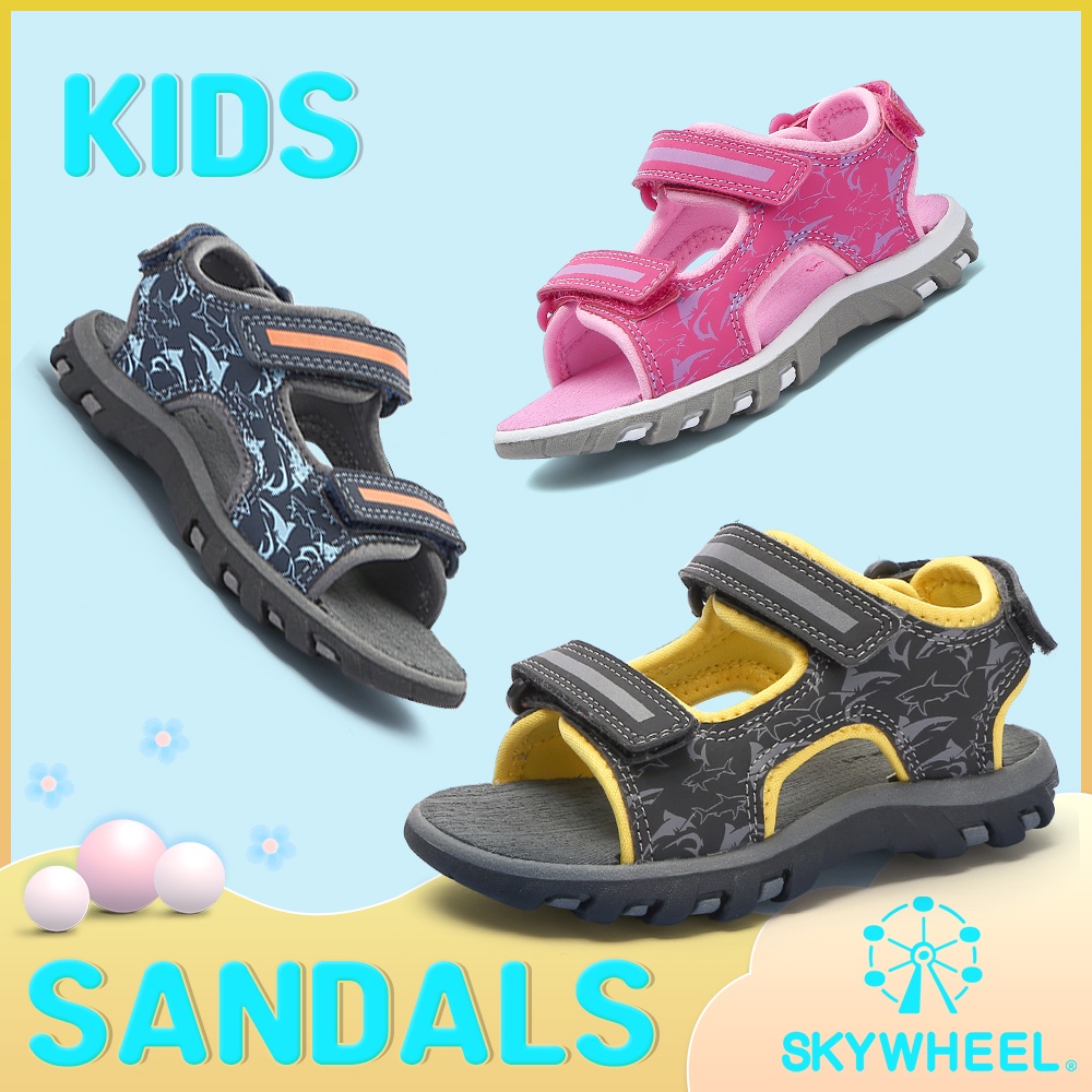 Skywheel Boys Girls Open Toes Strap Athletic Sandals Casual Beach Slippers for Toddler/Little Kids 