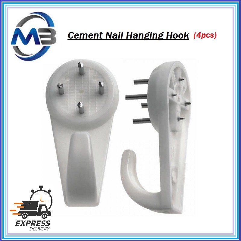 Hanging Hook Cement Nail Invisible Nail Seamless Nail Wall Nail 4pcs