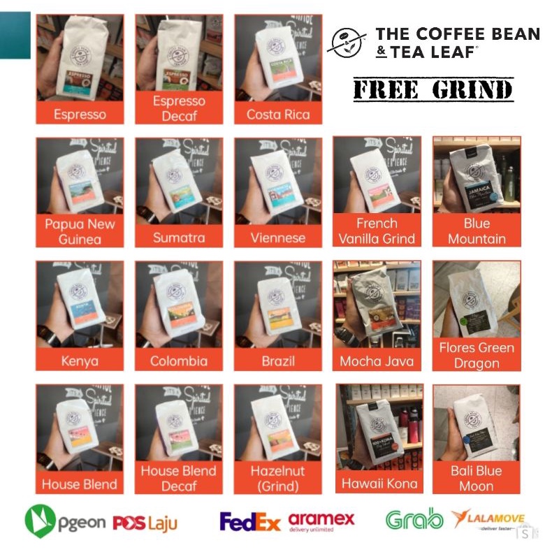 [Free Grind] CBTL Coffee Beans (226g) - Espresso/Decaf/Jamaica Blue Mountain/Hawaii Kona/Hazelnut/Vanilla/Mocha