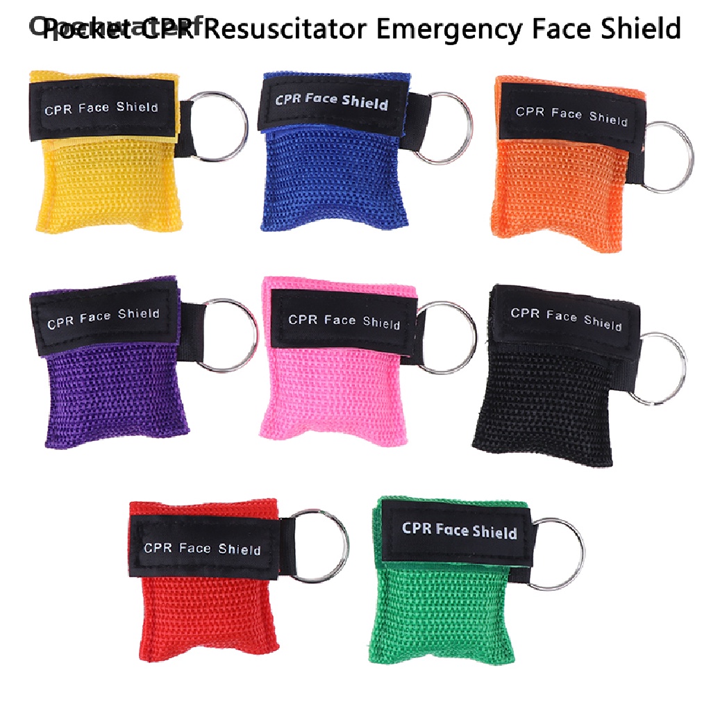 1Pc Pocket CPR Resuscitator Emergency Face Shield Mask First Aid Kit Keychain Shopee Malaysia