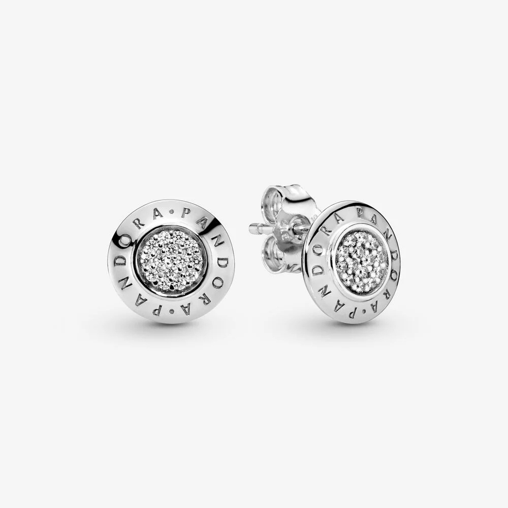 New Authentic Pandora S925 / Ale 290559CZ Sparkling Pandora Logo Stud  Earrings | Shopee Malaysia