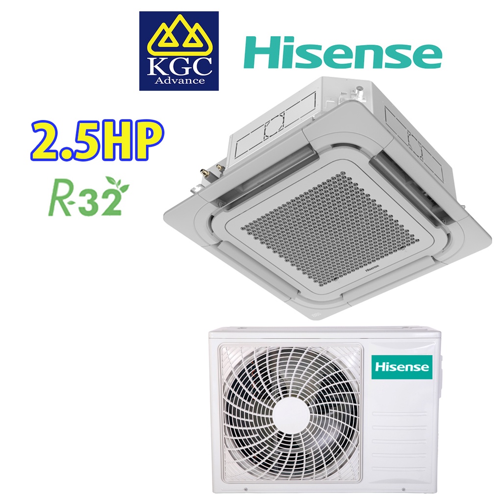 [Free Shipping] Hisense R32 2.0HP 2.5HP 3.5HP 5.0HP Inverter / Non Inverter Ceiling Cassette Air Conditioner