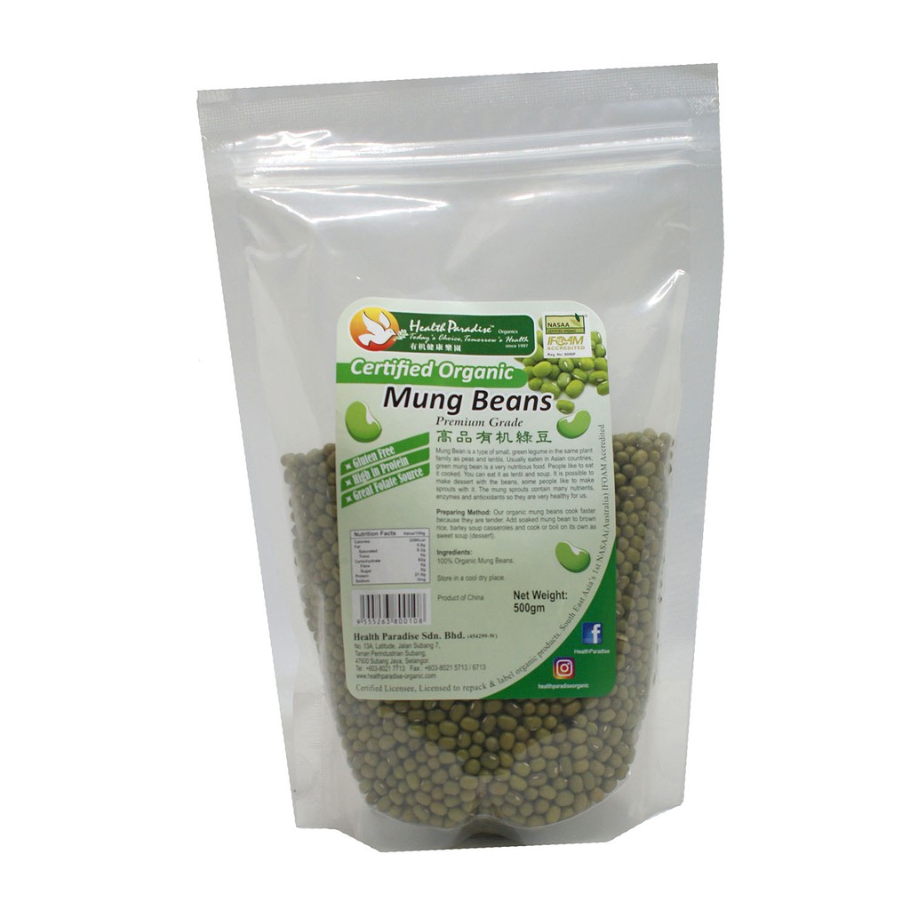 Organic Mung Beans 500gm Gluten Free Green Bean | Shopee Malaysia