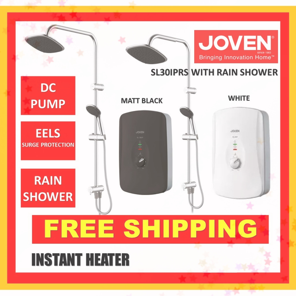 Joven SL30iPRS Instant Water Heater with DC Pump Rain Shower SL30E ...