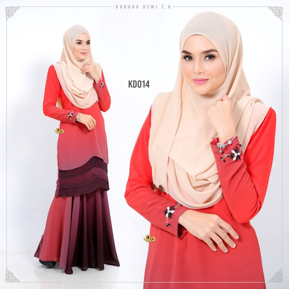 MUSLIMAH BAJU  KURUNG MODEN DEWI 2 0 KD014 Shopee  Malaysia