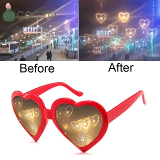 🌵CACTU🌵 Hot Special Effect Glasses Gifts Lights Become Love Image Heart Diffraction Glasses New Fashion Durable Long-lasting Heart-shaped