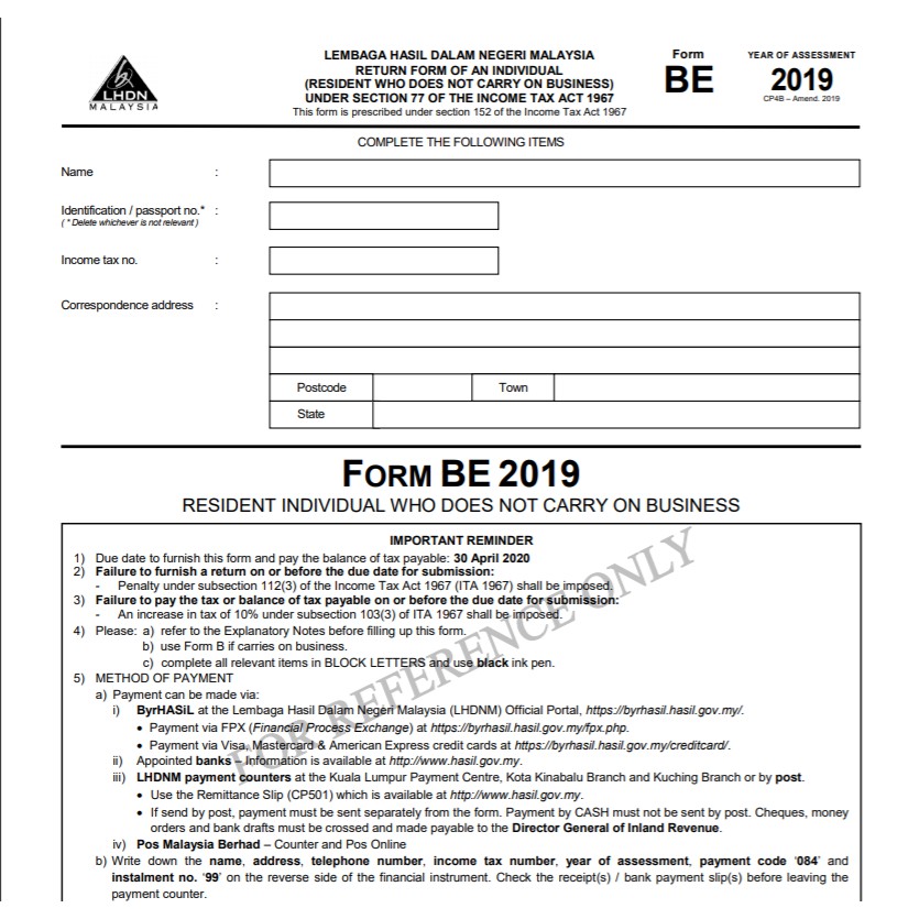 Tax Computation And Submission Service Form E Form Ea Form Be Cp58 Shopee Malaysia