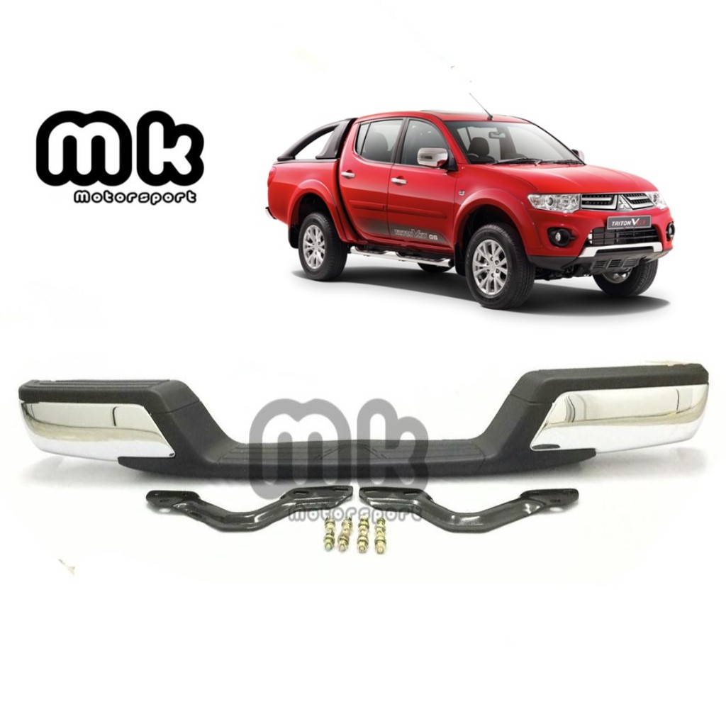 Mitsubishi Triton Rear Bumper Chrome With Braket Set (20062016