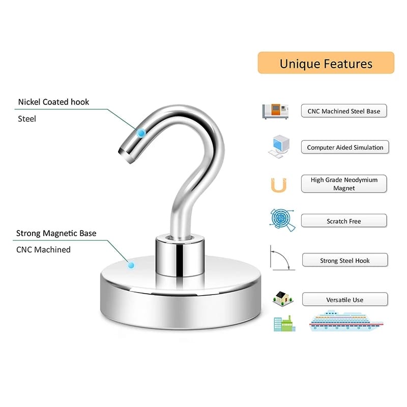 1pc Hook Heavy Duty Powerful Neodymium Hooks