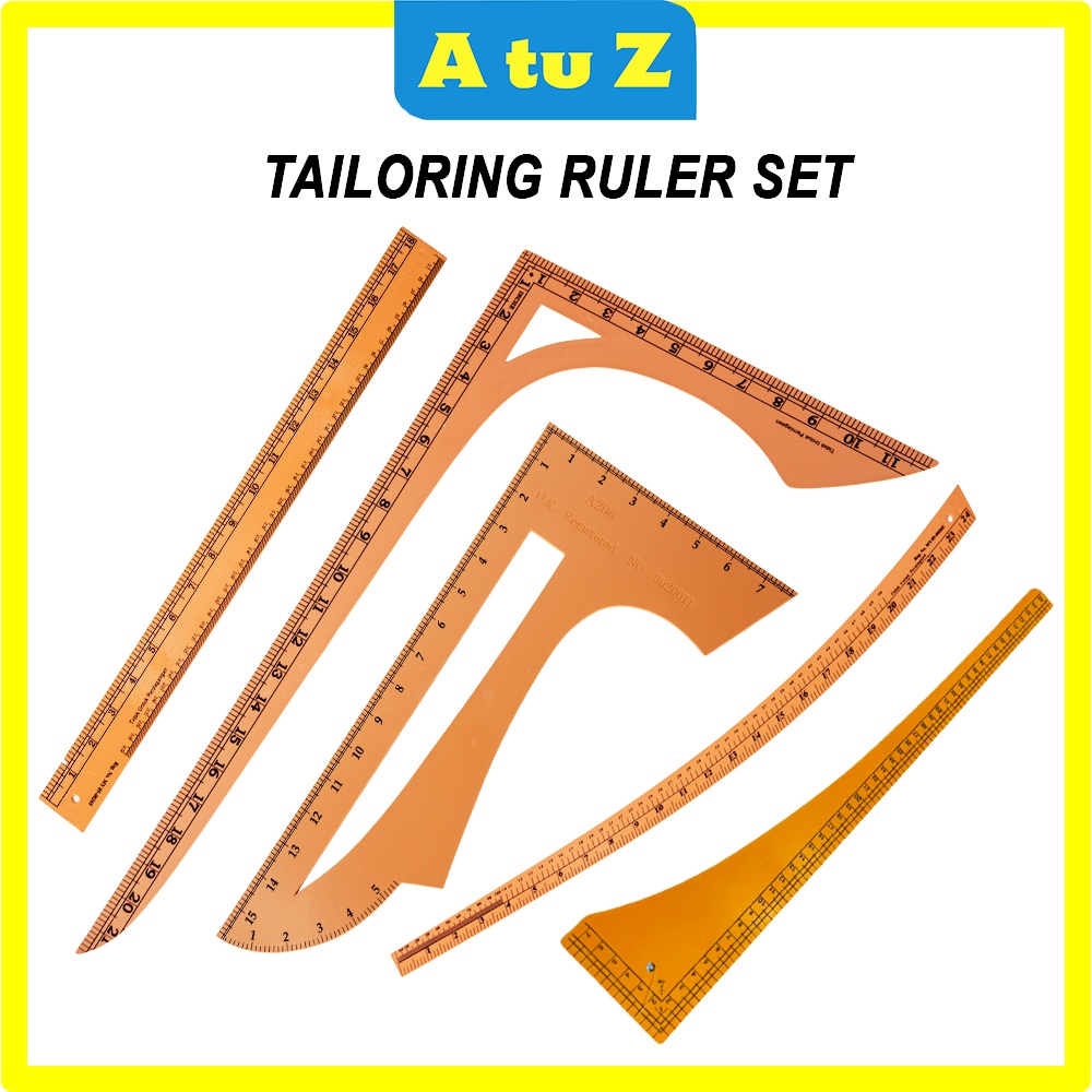 ATUZ PVC Tailor Ruler/Tailoring DIY Accessories/Barang Jahitan/Pembaris ...