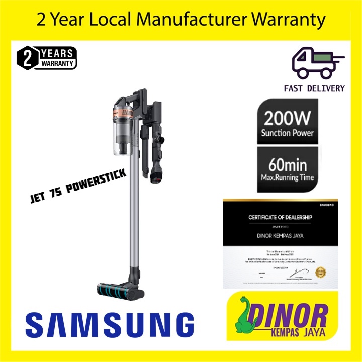 Samsung Jet 75 Premium Powerstick Vacuum Cleaner Up To 200W (2022