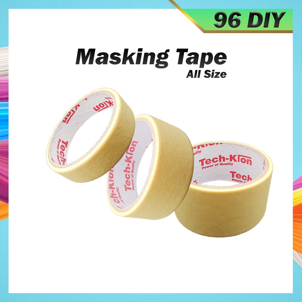 Masking Tape Yellow Tape Kertas packaging Tape 20mm 35mm 50mm | Shopee ...