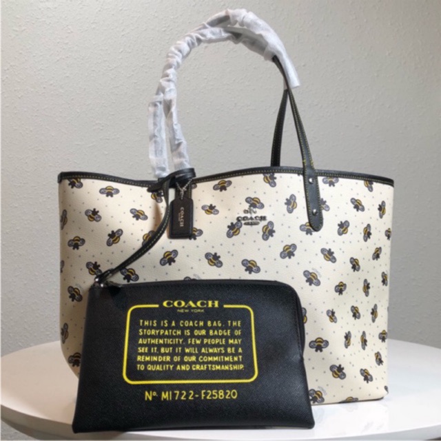 coach bee tote